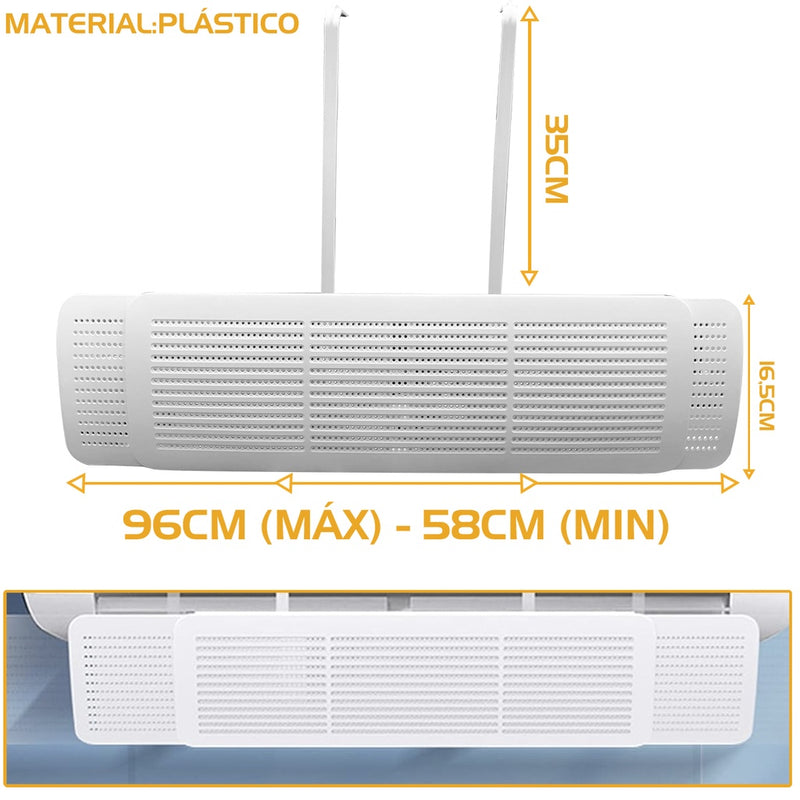Defletor Ar Condicionado Ajustável