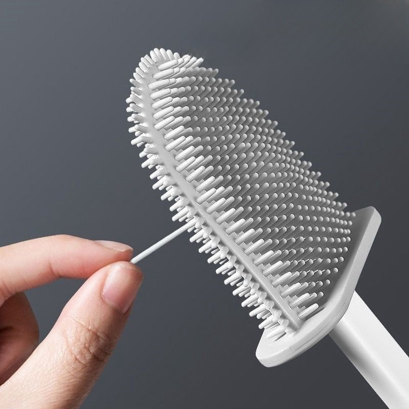 Kit 2 Escova Sanitária Quadrada Limpeza Banheiro Parede Silicone privada suporte